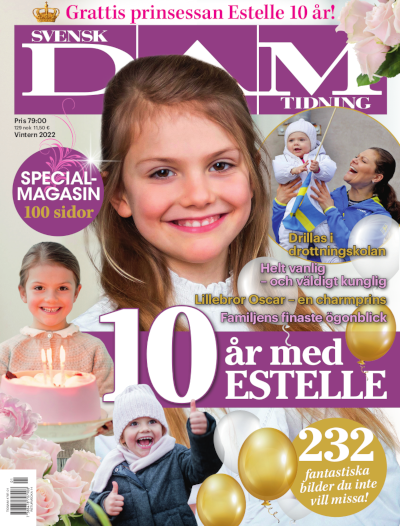 tidningsframsida för Estelle 10 år